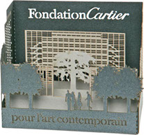 mini carte pop-up découpe laser Fondation cartier